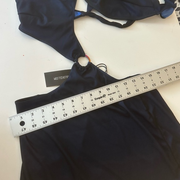 Club Exx X‎ Dolls Kill Blue/Black Hollywood Hills Mesh Cutout Party Dress NWT L - Picture 14 of 14